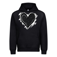 Black black glitter heart Urban Hoodie - Jasminsmagicworld