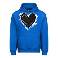 Cobalt black glitter heart Urban Hoodie - Jasminsmagicworld