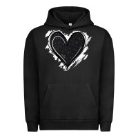Pigment Black black glitter heart Urban Hoodie - Jasminsmagicworld