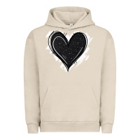 Pigment French Oak black glitter heart Urban Hoodie - Jasminsmagicworld
