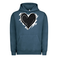 Pigment Midnight Navy black glitter heart Urban Hoodie - Jasminsmagicworld