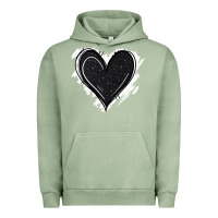 Pigment Oil Green black glitter heart Urban Hoodie - Jasminsmagicworld