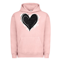 Pigment Salmon black glitter heart Urban Hoodie - Jasminsmagicworld