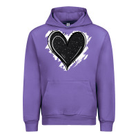 Tulip black glitter heart Urban Hoodie - Jasminsmagicworld