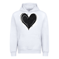 White black glitter heart Urban Hoodie - Jasminsmagicworld