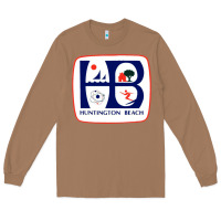 Toasted Coconut Coat of arms of Huntington Beach Long Sleeve Tee - PixelWave