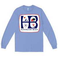 Colony Blue Coat of arms of Huntington Beach Long Sleeve Tee - PixelWave