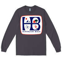 Smoke Coat of arms of Huntington Beach Long Sleeve Tee - PixelWave