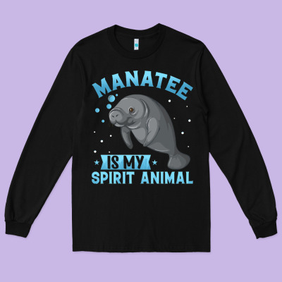 Manatee Gifts Long Sleeve Tee Designed By Pixelwave
