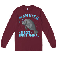 Burgundy manatee gifts Long Sleeve Tee - PixelWave