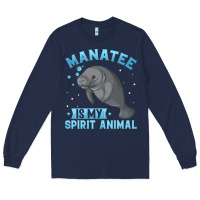 Navy manatee gifts Long Sleeve Tee - PixelWave