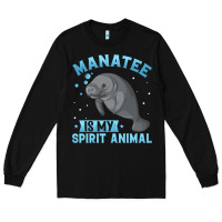 Black manatee gifts Long Sleeve Tee - PixelWave