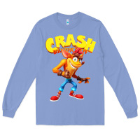 Colony Blue crash bandicoot Long Sleeve Tee - PixelWave