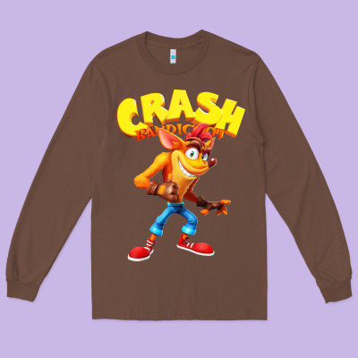 Crash Bandicoot Long Sleeve Tee Designed By Pixelwave