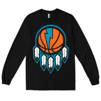 Black OKC Thunder Dreamcatcher 1 Long Sleeve Tee - PixelWave