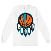 White OKC Thunder Dreamcatcher 1 Long Sleeve Tee - PixelWave
