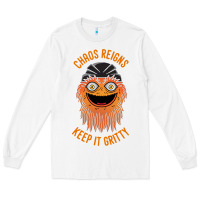 White chaos reigns keep it gritty Long Sleeve Tee - PixelWave