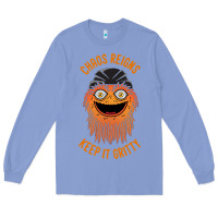 Colony Blue chaos reigns keep it gritty Long Sleeve Tee - PixelWave