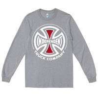 Heather Grey independent company cross skateboard Long Sleeve Tee - PixelWave