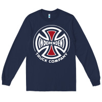 Navy independent company cross skateboard Long Sleeve Tee - PixelWave