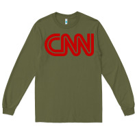 Army Green cnn media company Long Sleeve Tee - PixelWave