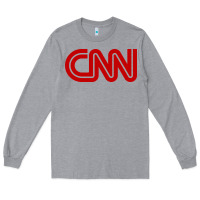 Heather Grey cnn media company Long Sleeve Tee - PixelWave