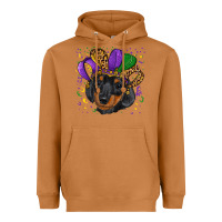 Meerkat mardi gras hat dachshund puppy Heavyweight Hoodie - RanaPortraitStore
