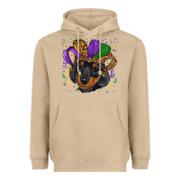 Mushroom mardi gras hat dachshund puppy Heavyweight Hoodie - RanaPortraitStore