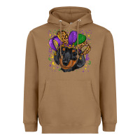 Toasted Coconut mardi gras hat dachshund puppy Heavyweight Hoodie - RanaPortraitStore