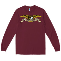 Burgundy anti hero skateboards Long Sleeve Tee - PixelWave