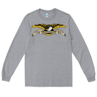 Heather Grey anti hero skateboards Long Sleeve Tee - PixelWave
