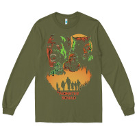 Army Green The Monster Squad Long Sleeve Tee - PixelWave