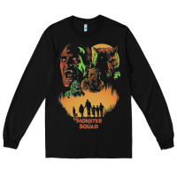 Black The Monster Squad Long Sleeve Tee - PixelWave