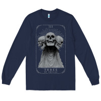 Navy hunt showdown anniversary three of skulls black t shirt Long Sleeve Tee - PixelWave