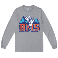 Heather Grey blue mountain state Long Sleeve Tee - PixelWave