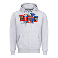 Heather Grey usa nurse Zipper Hoodie - RanaPortraitStore
