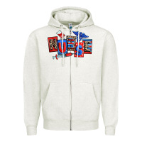 Oatmeal Heather usa nurse Zipper Hoodie - RanaPortraitStore