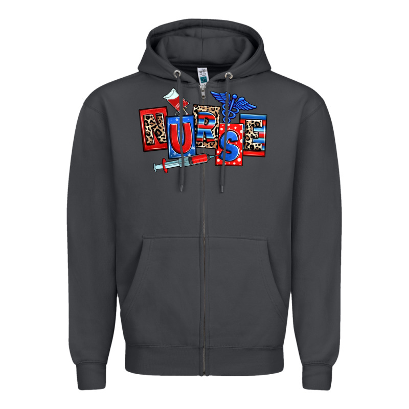 Usa Nurse Zipper Hoodie by RanaPortraitStore | Teevron