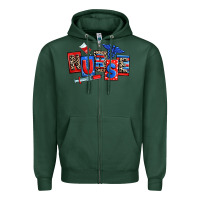 Sports Green usa nurse Zipper Hoodie - RanaPortraitStore