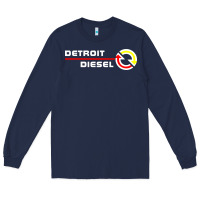 Navy Detroit Diesel Long Sleeve Tee - PixelWave