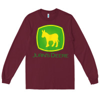 Burgundy Juan Deere Farmer Gardener Landscaper Funny Long Sleeve Tee - PixelWave