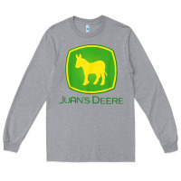 Heather Grey Juan Deere Farmer Gardener Landscaper Funny Long Sleeve Tee - PixelWave