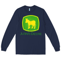 Navy Juan Deere Farmer Gardener Landscaper Funny Long Sleeve Tee - PixelWave