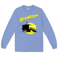 Colony Blue baywatch lifeguard tower sunset   baywatch Long Sleeve Tee - PixelWave