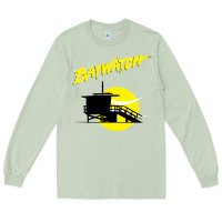 Matcha baywatch lifeguard tower sunset   baywatch Long Sleeve Tee - PixelWave