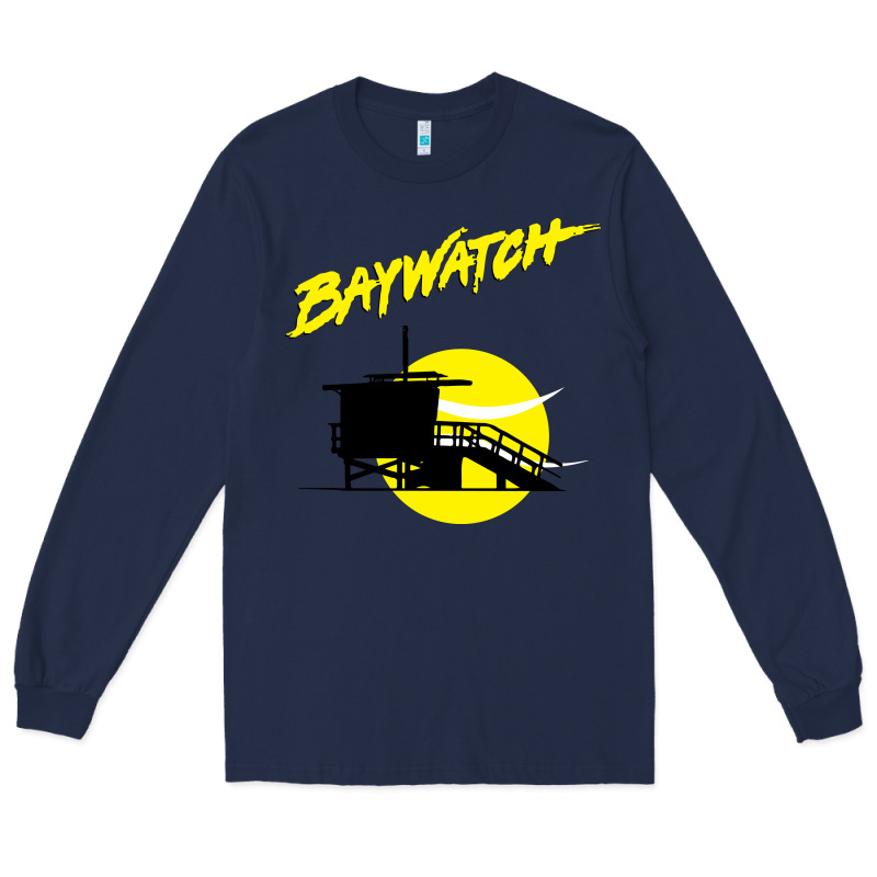 Baywatch Lifeguard Tower Sunset   Baywatch Long Sleeve Tee by PixelWave | Teevron