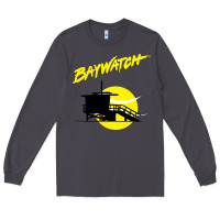 Smoke baywatch lifeguard tower sunset   baywatch Long Sleeve Tee - PixelWave
