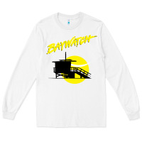 White baywatch lifeguard tower sunset   baywatch Long Sleeve Tee - PixelWave