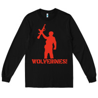 Black red dawn wolverines Long Sleeve Tee - PixelWave