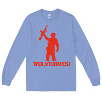 Colony Blue red dawn wolverines Long Sleeve Tee - PixelWave